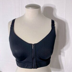 5/$25 Old Navy Active Black Front Zip Closure Sports Bra 34C